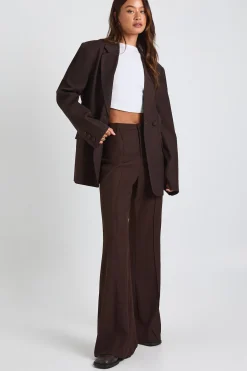 Pantalon Évasé Ajusté Tailleur Pour Grandes Tailles