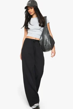 Pantalon évasé à cordon tissé