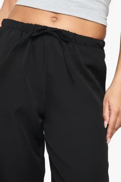 Pantalon évasé à cordon tissé