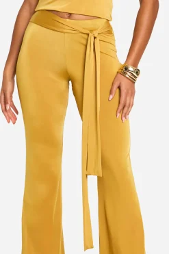 Pantalon Évasé À Détail Drapé