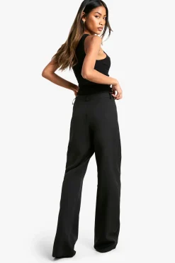 boohoo Pantalon évasé à détails de couture tissée<Femme Pantalons