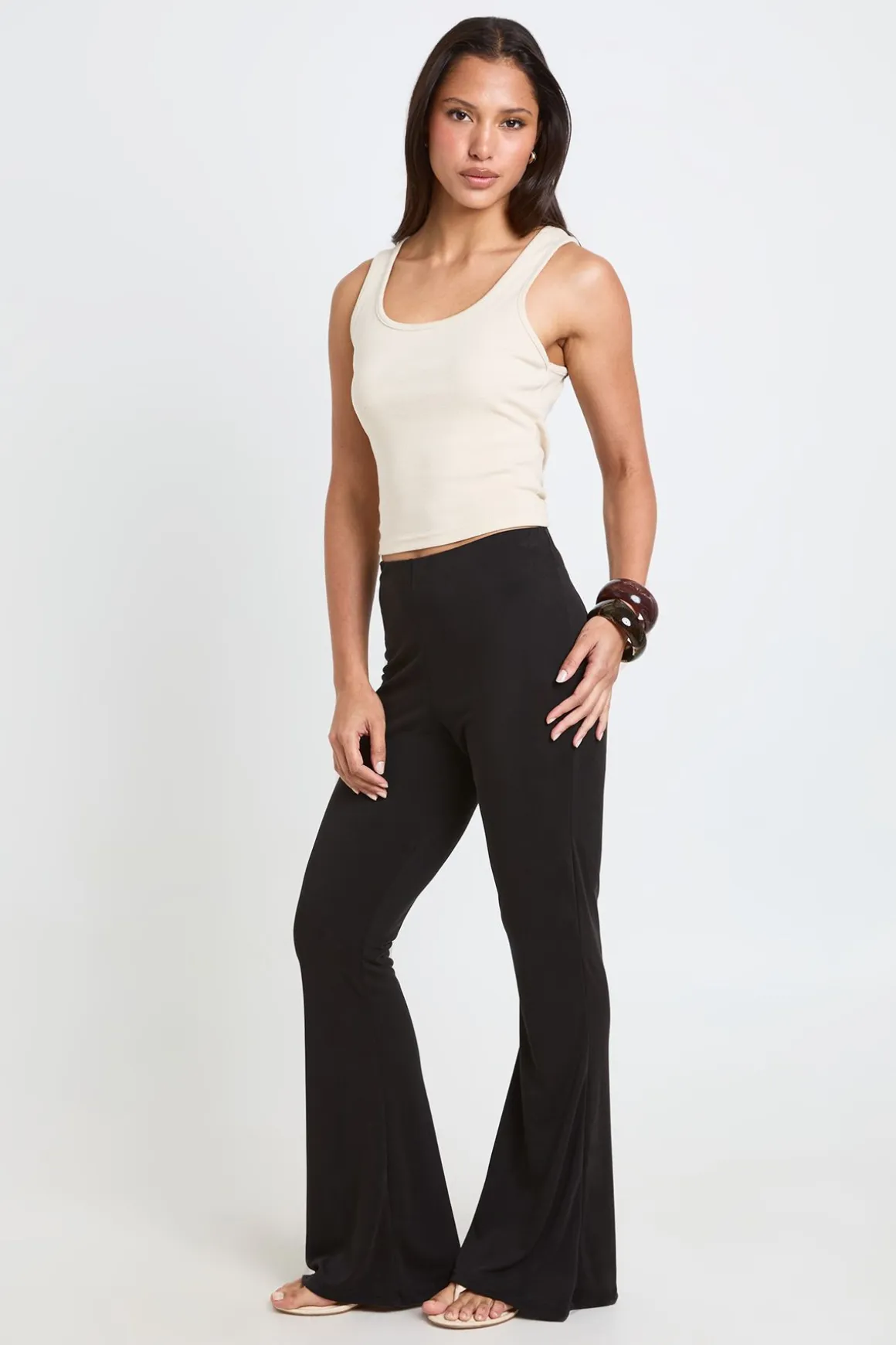Pantalon Évasé En Modal