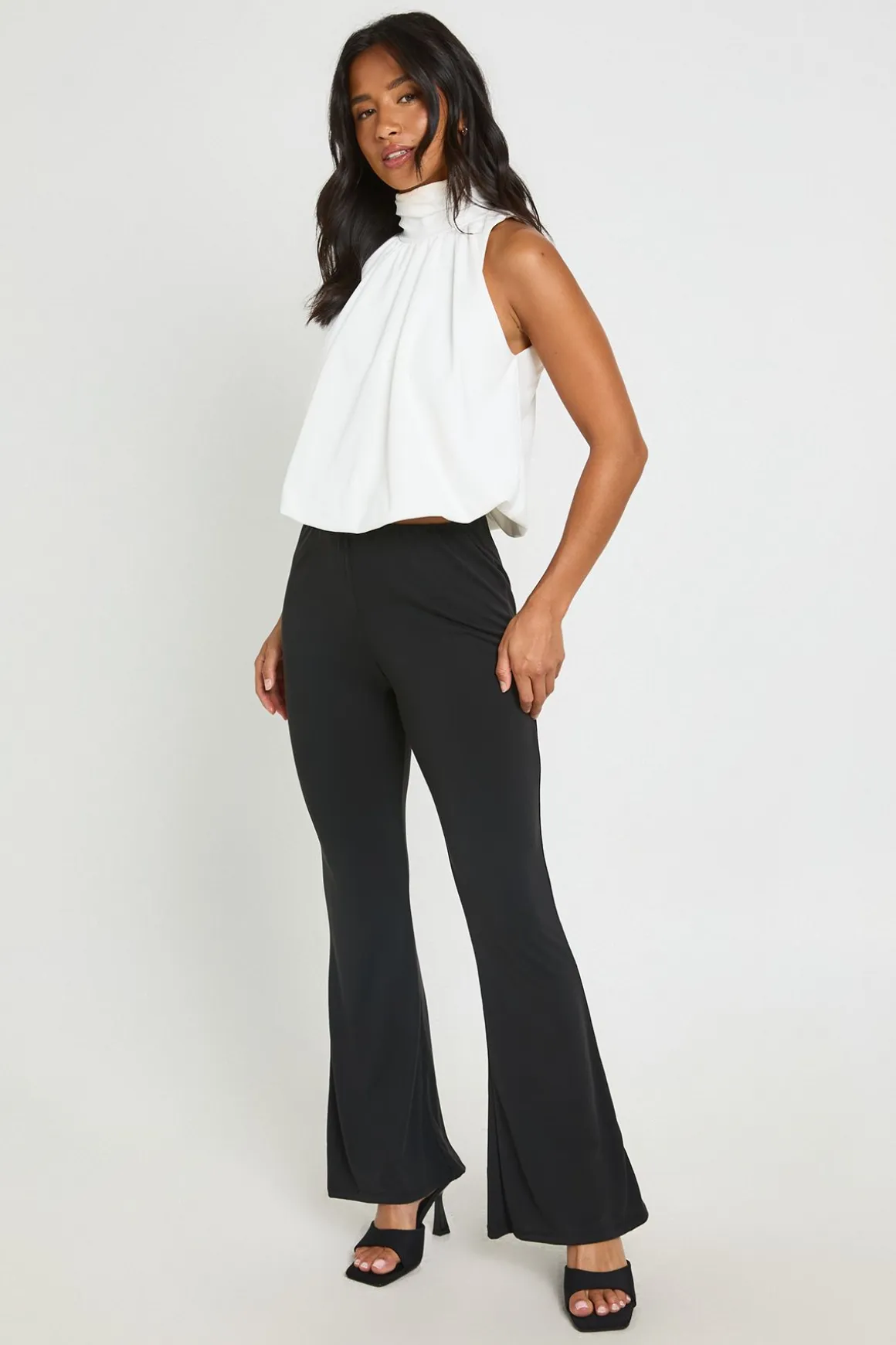Pantalon Évasé En Modal Petite