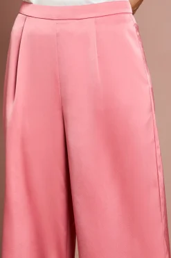 Pantalon Évasé En Satin