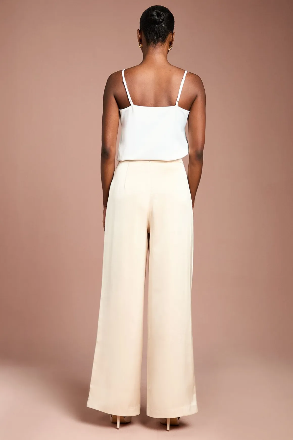 Pantalon Évasé en Satin