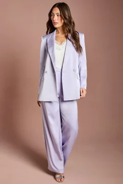 Pantalon Évasé En Satin