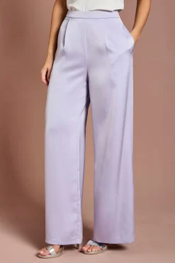 Pantalon Évasé En Satin