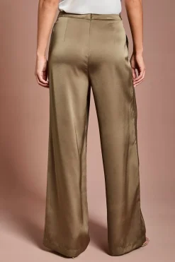 Coast Pantalon Évasé En Satin<Femme Pantalons|Satin Et Dentelle