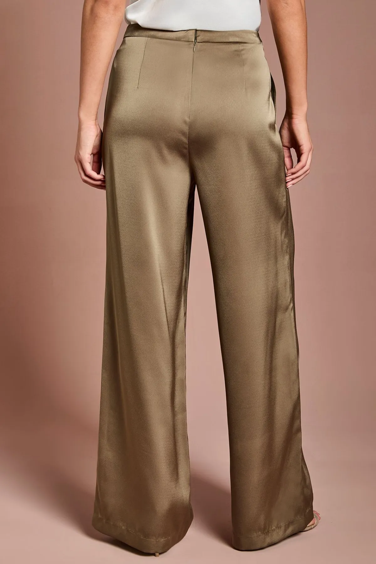 Coast Pantalon Évasé En Satin<Femme Pantalons|Satin Et Dentelle
