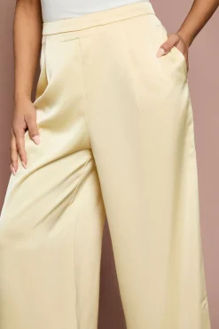 Coast Pantalon Évasé En Satin Petite<Femme Pantalons|Satin Et Dentelle