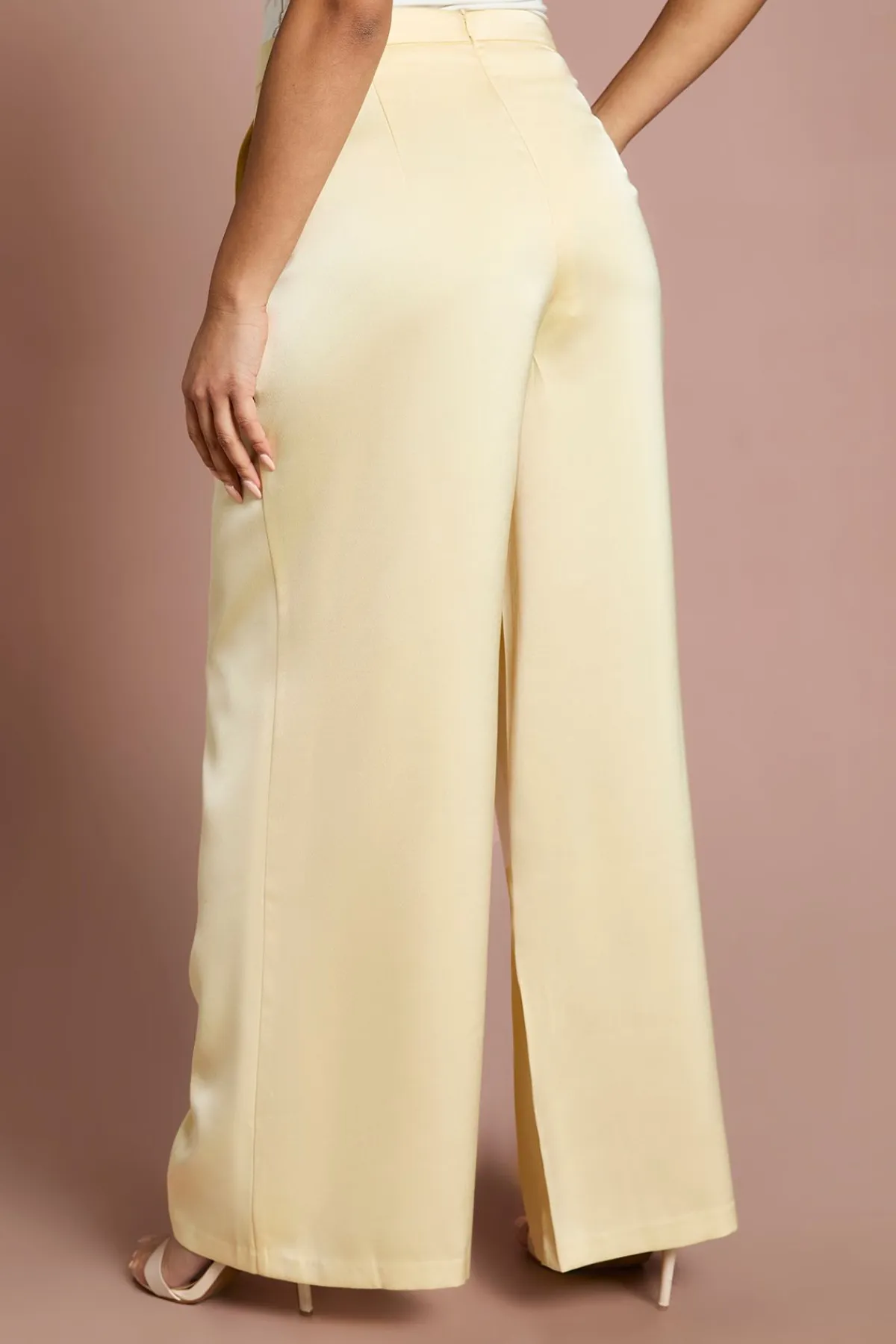 Coast Pantalon Évasé En Satin Petite<Femme Pantalons|Satin Et Dentelle