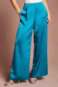 Coast Pantalon Évasé en Satin Petite Taille<Femme Pantalons|Satin Et Dentelle