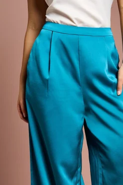 Coast Pantalon Évasé en Satin Petite Taille<Femme Pantalons|Satin Et Dentelle