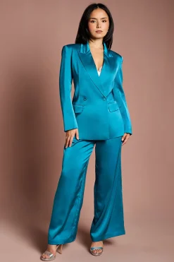 Coast Pantalon Évasé en Satin Petite Taille<Femme Pantalons|Satin Et Dentelle