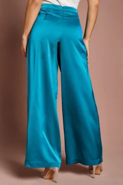 Coast Pantalon Évasé en Satin Petite Taille<Femme Pantalons|Satin Et Dentelle