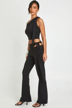 Pantalon Évasé À Nœuds