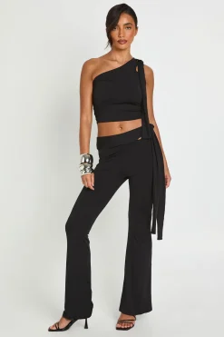 Pantalon Évasé À Nœuds