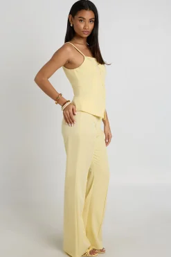 Pantalon Évasé À Pinces Ajusté