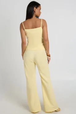 Pantalon Évasé À Pinces Ajusté