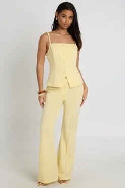 Pantalon Évasé À Pinces Ajusté