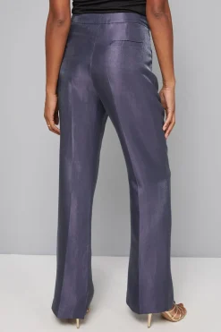 Pantalon Évasé à Plis Devant