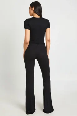boohoo Pantalon Évasé Taille Haute Basique Coupe Tall<Femme Pantalons|Basiques