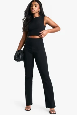 boohoo Pantalon Évasé Taille Haute Stretch<Femme Pantalons