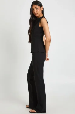boohoo Pantalon Évasé Taille Haute Stretch Coupe Tall<Femme Pantalons