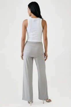 Pantalon Évasé À Taille Nouée