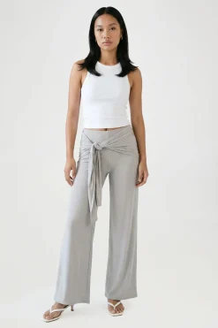 Pantalon Évasé À Taille Nouée