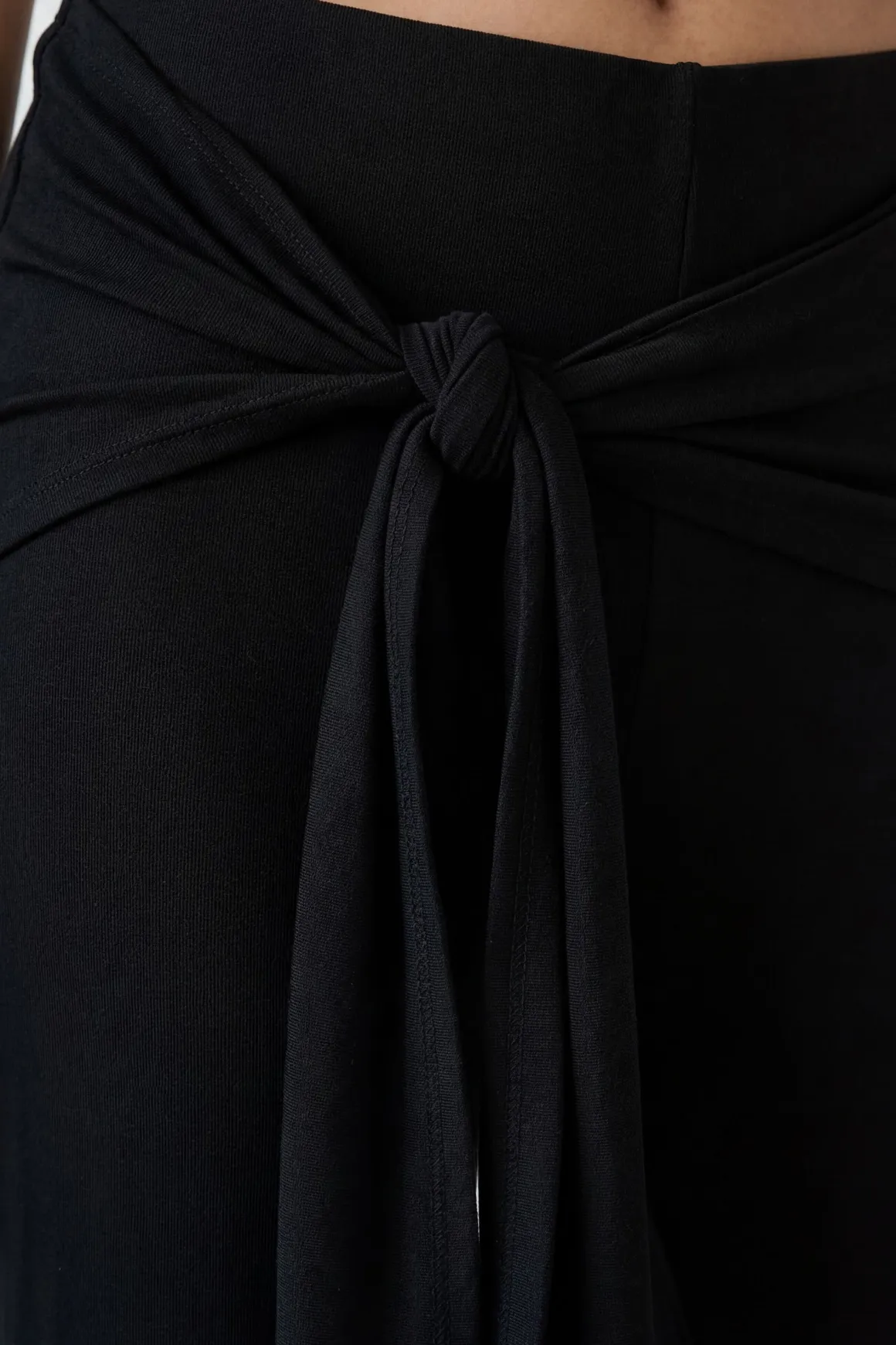 Pantalon Évasé À Taille Nouée