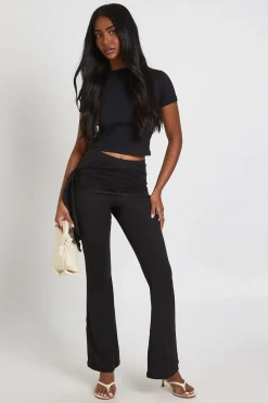 Pantalon Évasé À Taille Nouée Enveloppante