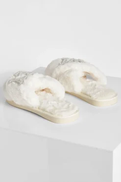 Pantoufles de mariée ornées « Wifey »
