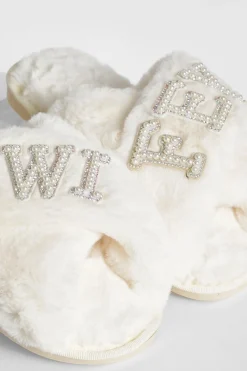 Pantoufles de mariée ornées « Wifey »
