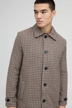 boohooMAN Pardessus à col en<Homme Manteaux Et Vestes