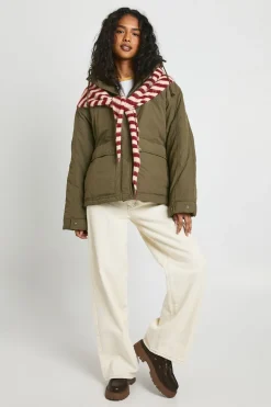 Parka courte à capuche