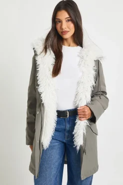 Parka doublée de fourrure