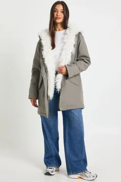 Parka doublée de fourrure