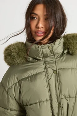 Parka à garniture en synthétique