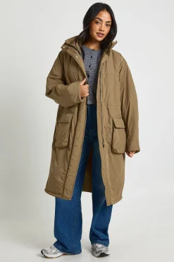 boohoo Parka longline à taille cintrée<Femme Vestes & Manteaux