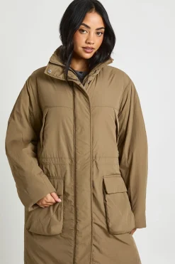 boohoo Parka longline à taille cintrée<Femme Vestes & Manteaux