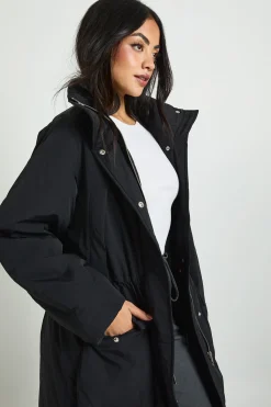 boohoo Parka Longline à taille cintrée<Femme Vestes & Manteaux