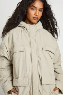 Parka longue à capuche