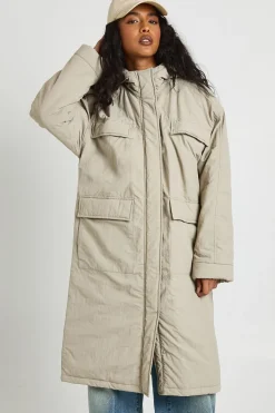 Parka longue à capuche
