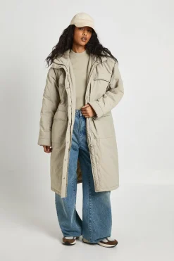 Parka longue à capuche