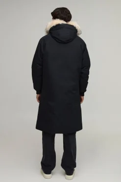 boohooMAN Parka Longue À Casynthétiqueche Coupe Regular Avec Bordure Amovible En Synthétique<Homme Manteaux Et Vestes