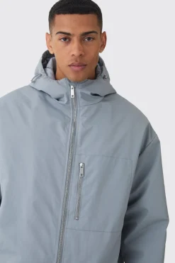 boohooMAN Parka longue oversize matelassée<Homme Manteaux Et Vestes