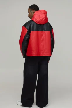 Parka Oversize Boxy En SYNTHÉTIQUE À Blocs De Couleur