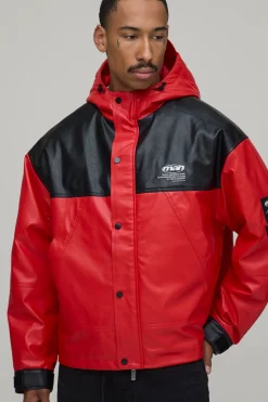 Parka Oversize Boxy En SYNTHÉTIQUE À Blocs De Couleur