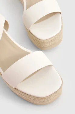 2 Part Espadrille Low Wedges